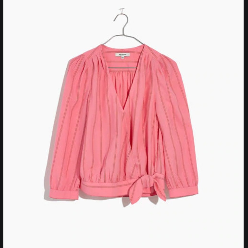Madewell wrap top cecilia stipe
